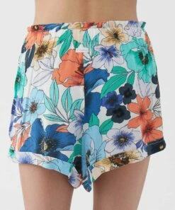 Best Sale 😀 O'Neill Blue & Green Floral Tia High-Waist Shorts - 👧 Girls 🧨 -O'Neill Sales zu107979734 alt 3 tm1660679511