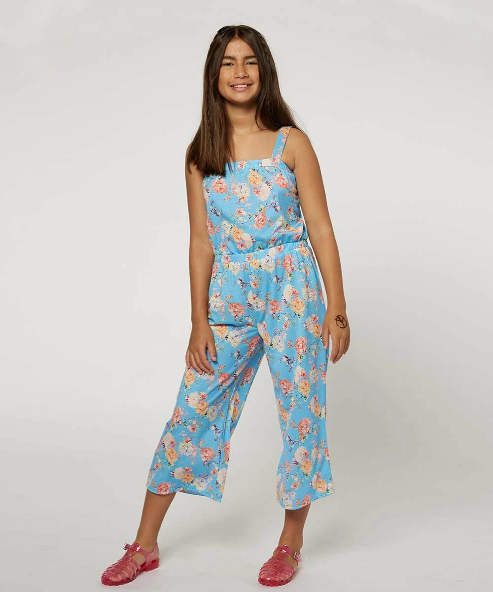 Top 10 🔔 O'Neill Light Blue & Yellow Floral Aris Sleeveless Jumpsuit - 👧 Girls 🛒 7 Top 10 🔔 O'Neill Light Blue & Yellow Floral Aris Sleeveless Jumpsuit - 👧 Girls 🛒 - Image 5