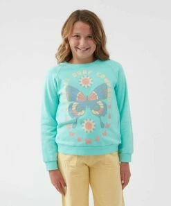 Best reviews of 🧨 O'Neill Pool & Pink 'O'Neill' Butterfly Oversize Lillia Sweatshirt - 👧 Girls 😉