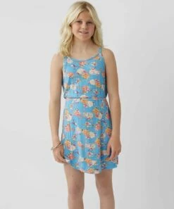 Best deal 😍 O'Neill Light Blue Floral Kiora Empire-Waist 👗 Dress - 👧 Girls 💯