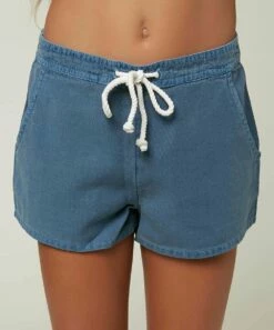 Best Sale 🌟 O'Neill Blue Sage Tie-Waist Shorts - 👧 Girls ⌛ -O'Neill Sales zu107979816 alt 3 tm1660679511