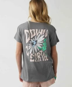 Budget 🔔 O'Neill Gray & Pink 'Down 2 Earth' Crewneck Tee - 👧 Girls 😍 -O'Neill Sales zu107985258 alt 1 tm1660679511
