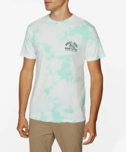 Deals 🔔 O'Neill Mint & Cream Abstract Dawn Patrol Crewneck Tee - Men 🌟 -O'Neill Sales zu108710817 alt 2 tm1663765899