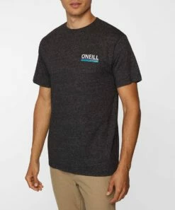 Top 10 ❤️ O'Neill Heather Black Line Up Crewneck Tee - Men 🤩 -O'Neill Sales zu108711138 alt 2 tm1663765899
