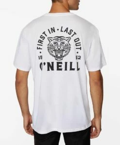 Budget 🔥 O'Neill White Fierce Crewneck Tee - Men ⌛