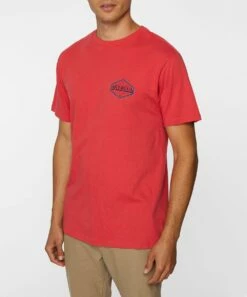 Hot Sale 😍 O'Neill Cardinal Red Howler Crewneck Tee - Men ✨ -O'Neill Sales zu108714650 alt 2 tm1663765430