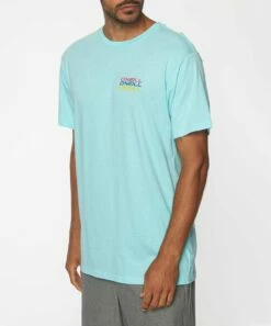 Promo ⭐ O'Neill Turquoise Rack Em Triangle Crewneck Tee - Men ❤️ -O'Neill Sales zu108714697 alt 2 tm1663765430