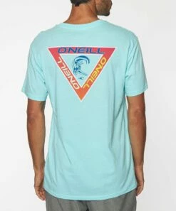 Promo ⭐ O'Neill Turquoise Rack Em Triangle Crewneck Tee - Men ❤️