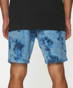 Best Pirce 🛒 O'Neill Pacific Blue Glacier Print Elastic-Waist Superfleece 19'' Shorts - Men 😉 -O'Neill Sales zu108714820 alt 2 tm1663765430