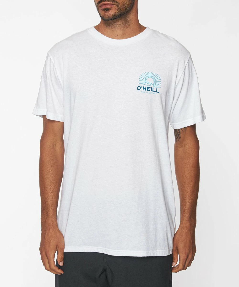 Cheap ✨ O'Neill White New Day 'First In Last Out' Crewneck Tee - Men ❤️ 4 Cheap ✨ O'Neill White New Day 'First In Last Out' Crewneck Tee - Men ❤️ - Image 2