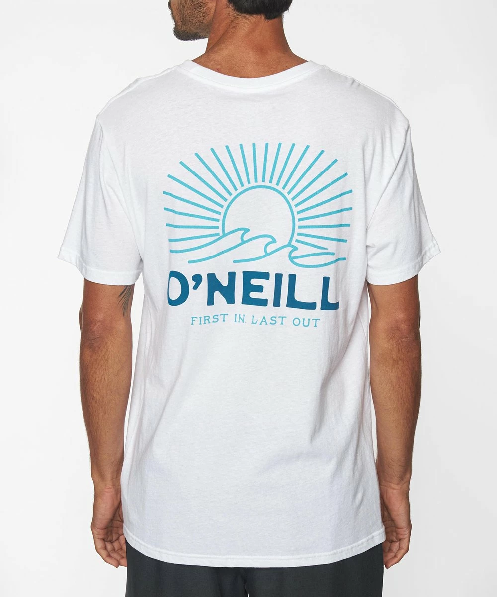 Cheap ✨ O'Neill White New Day 'First In Last Out' Crewneck Tee - Men ❤️ 3 Cheap ✨ O'Neill White New Day 'First In Last Out' Crewneck Tee - Men ❤️