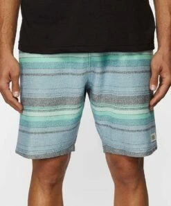 Best Pirce ✔️ O'Neill Blue Shadow & Mint Stripe Bavaro 19'' Shorts - Men 🛒