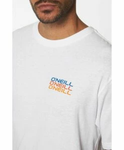 Deals 😉 O'Neill White Rack Em Triangle Crewneck Tee - Men 🔥 -O'Neill Sales zu108715310 alt 3 tm1663765430