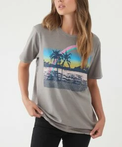 Coupon ✨ O'Neill Gray & Pink Lagoon Tee - Juniors 🔥