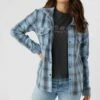 Flash Sale 🎉 O'Neill Coastal Blue & Gray Plaid Zuma Flannel Button-Up - Juniors ✨ -O'Neill Sales zu109091994 main tm1664890922