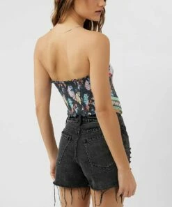 Discount 🔥 O'Neill Slate Floral Strapless Skyler Crop Top - Juniors 🤩 -O'Neill Sales zu109092028 alt 2 tm1664890922