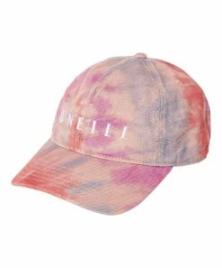 Buy ⌛ O'Neill Pink & Red Tie-Dye Logo Uptown ⚾ Baseball Cap ✔️