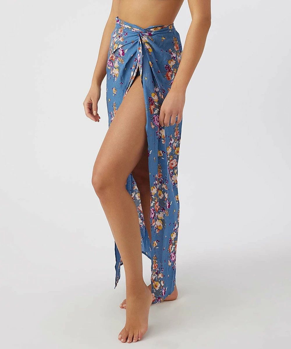Cheap 💯 O'Neill Blue & Pink Floral Side-Slit Hanalei Cover-Up - Juniors 🌟 6 Cheap 💯 O'Neill Blue & Pink Floral Side-Slit Hanalei Cover-Up - Juniors 🌟 - Image 4