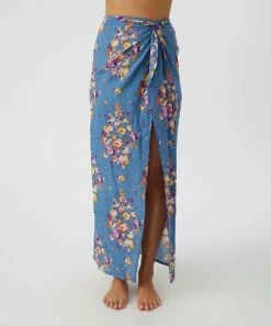 Cheap 💯 O'Neill Blue & Pink Floral Side-Slit Hanalei Cover-Up - Juniors 🌟