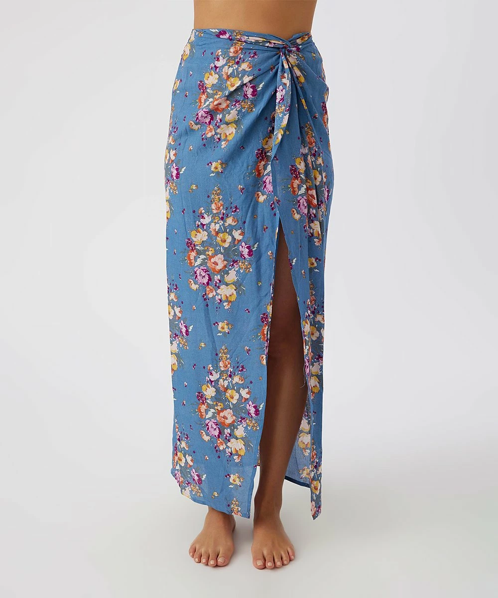 Cheap 💯 O'Neill Blue & Pink Floral Side-Slit Hanalei Cover-Up - Juniors 🌟 3 Cheap 💯 O'Neill Blue & Pink Floral Side-Slit Hanalei Cover-Up - Juniors 🌟