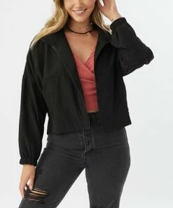 Coupon 😀 O'Neill Black Woven Layton Jacket - Juniors 🎉 -O'Neill Sales zu109092206 alt 4 tm1664890170