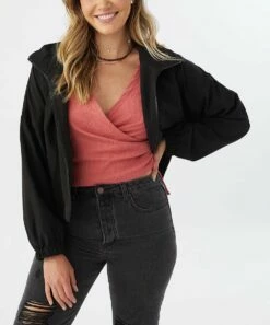 Coupon 😀 O'Neill Black Woven Layton Jacket - Juniors 🎉 -O'Neill Sales zu109092206 main tm1664890170