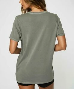 Best Pirce 👍 O'Neill Gray & Yellow Logo Flowers Crewneck Tee - Juniors ⭐ -O'Neill Sales zu109092518 alt 2 tm1664890536