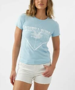 Budget 🛒 O'Neill Sky Blue 'Wild Wander' Crewneck Tee - Juniors 👏