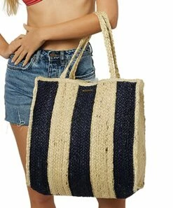 Cheapest 🥰 O'Neill Navy & Tan Stripe Samara Tote 😉