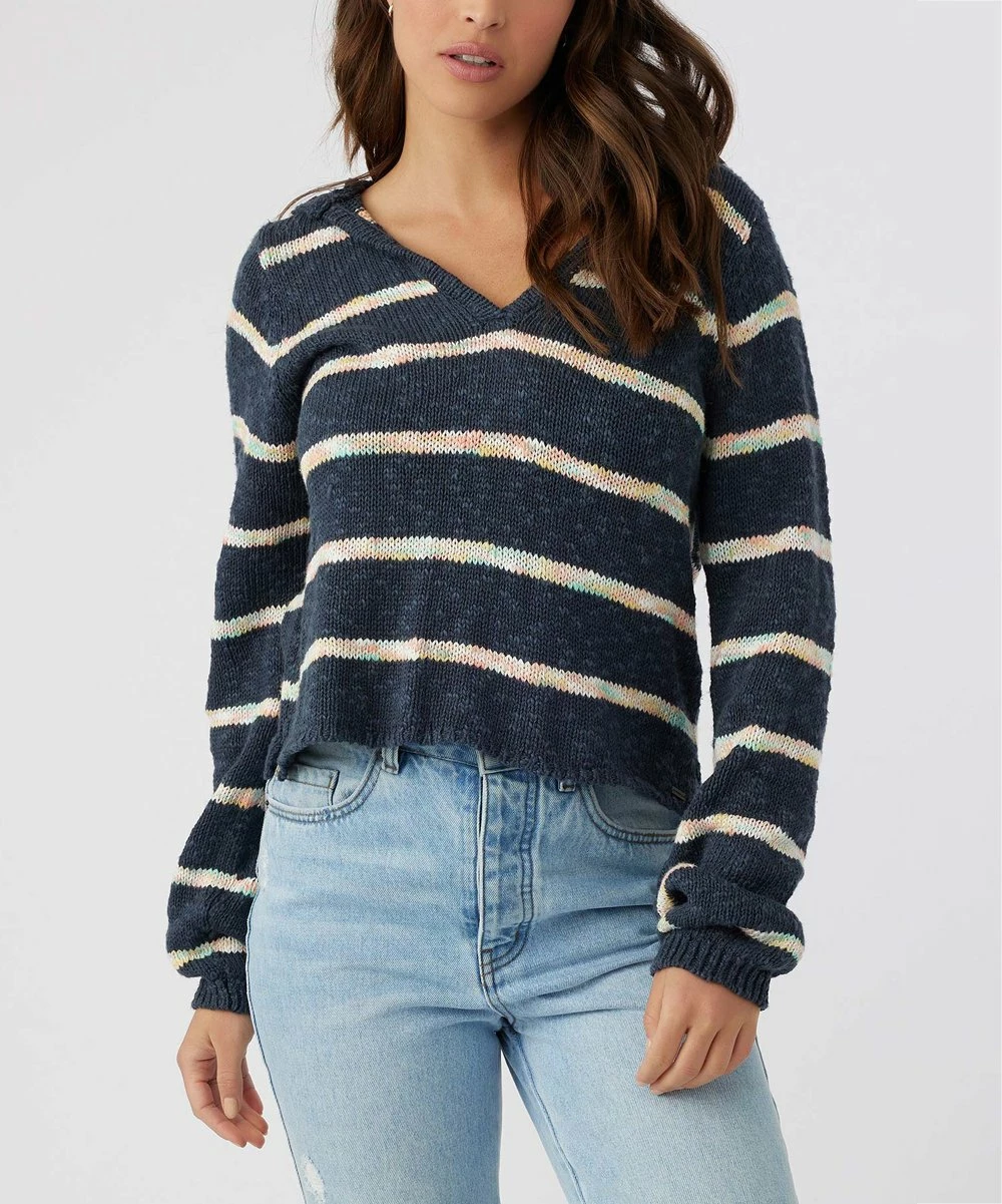 Budget 👍 O'Neill Slate Stripe Catamaran Crop V-Neck Hoodie - Juniors 🥰 4 Budget 👍 O'Neill Slate Stripe Catamaran Crop V-Neck Hoodie - Juniors 🥰 - Image 2