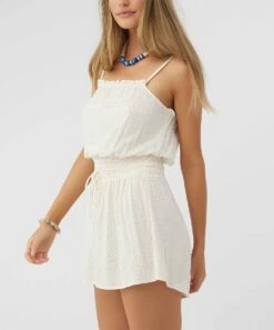 Best Pirce 🧨 O'Neill Winter White Dot Joyanne Sleeveless 👗 Dress - Juniors 🎁 -O'Neill Sales zu109094483 alt 2 tm1671207857