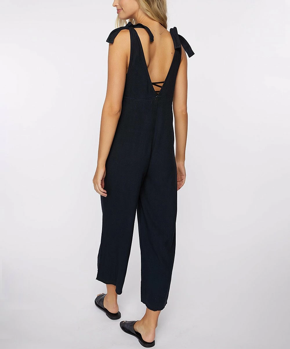 Cheapest ๐งจ O'Neill Navy Shoulder-Tie Sid Wide-Leg Jumpsuit - Juniors โ๏ธ 6 Cheapest ๐งจ O'Neill Navy Shoulder-Tie Sid Wide-Leg Jumpsuit - Juniors โ๏ธ - Image 4