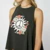 Brand new 🛒 O'Neill Faded Black Peaceful Logo Swing Top - Juniors 🔥 -O'Neill Sales zu109094666 alt 2 tm1664890027