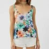 Cheapest 🎉 O'Neill Blue Floral Topher V-Neck Tank - Juniors 🧨 -O'Neill Sales zu109094733 alt 2 tm1664890027