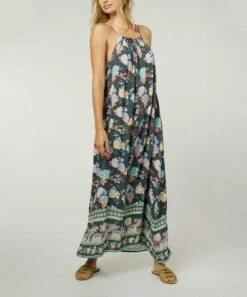 Coupon ✔️ O'Neill Slate Floral Rainn Sleeveless Maxi 👗 Dress - Juniors ⭐