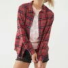 Outlet ⭐ O'Neill Red Plaid Logan Button-Up - Juniors 🥰 -O'Neill Sales zu110751842 main tm1671207857