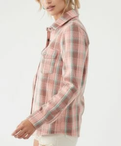 Promo ⌛ O'Neill Peach Plaid Zuma Button-Up - Juniors 🔔 -O'Neill Sales zu110751845 alt 2 tm1671207857