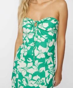 Outlet 🔥 O'Neill Kelly Green Floral Kona Halter 👗 Dress - Juniors ✔️ -O'Neill Sales zu110760320 alt 3 tm1671207857