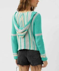 Cheap 🔥 O'Neill Pool Stripe Knit Catamaran V-Neck Hoodie - Juniors 😀 -O'Neill Sales zu110760568 alt 1 tm1671207857