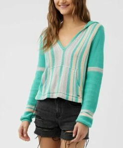 Cheap 🔥 O'Neill Pool Stripe Knit Catamaran V-Neck Hoodie - Juniors 😀 -O'Neill Sales zu110760568 alt 4 tm1671207857