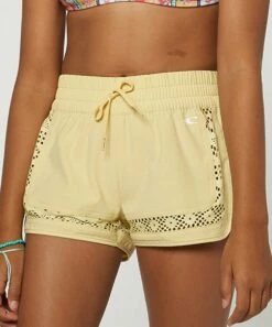 Wholesale 🧨 O'Neill Straw Yellow Renew Stretch Boardshorts - 👧 Girls 😉