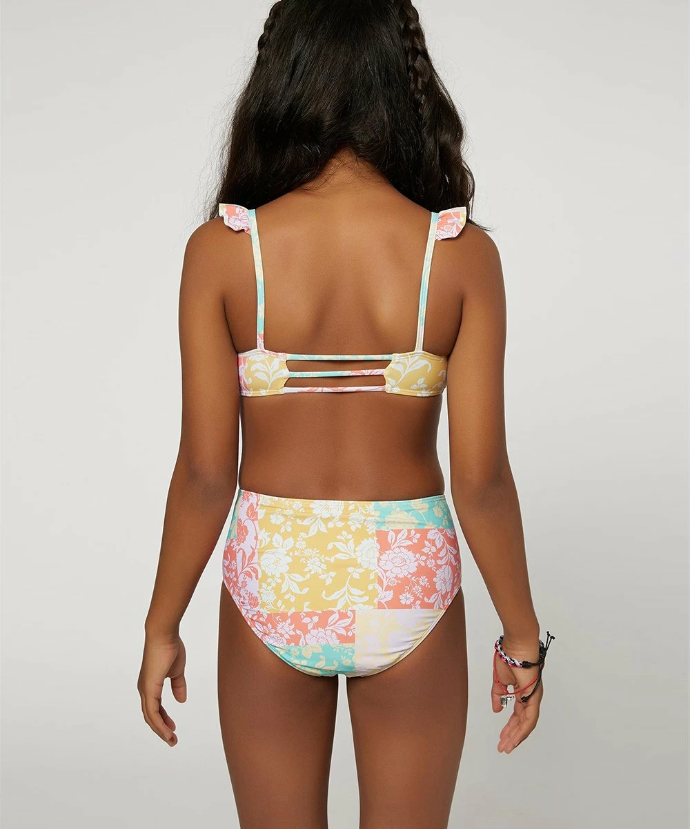 Top 10 ๐ฅ O'Neill Pink & Aqua Floral Olivia Ruffle-Strap ๐ Bikini - ๐ง Girls ๐คฉ 4 Top 10 ๐ฅ O'Neill Pink & Aqua Floral Olivia Ruffle-Strap ๐ Bikini - ๐ง Girls ๐คฉ - Image 2