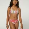 Best Pirce 😍 O'Neill Red Floral Stripe Stella Scoop-Neck 👙 Bikini - 👧 Girls 👍 -O'Neill Sales zu111283828 main tm1671560778