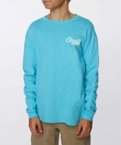 Coupon 😍 O'Neill Aqua Van Life Logo Long-Sleeve Tee - Boys 😍 -O'Neill Sales zu111284220 alt 2 tm1671560778